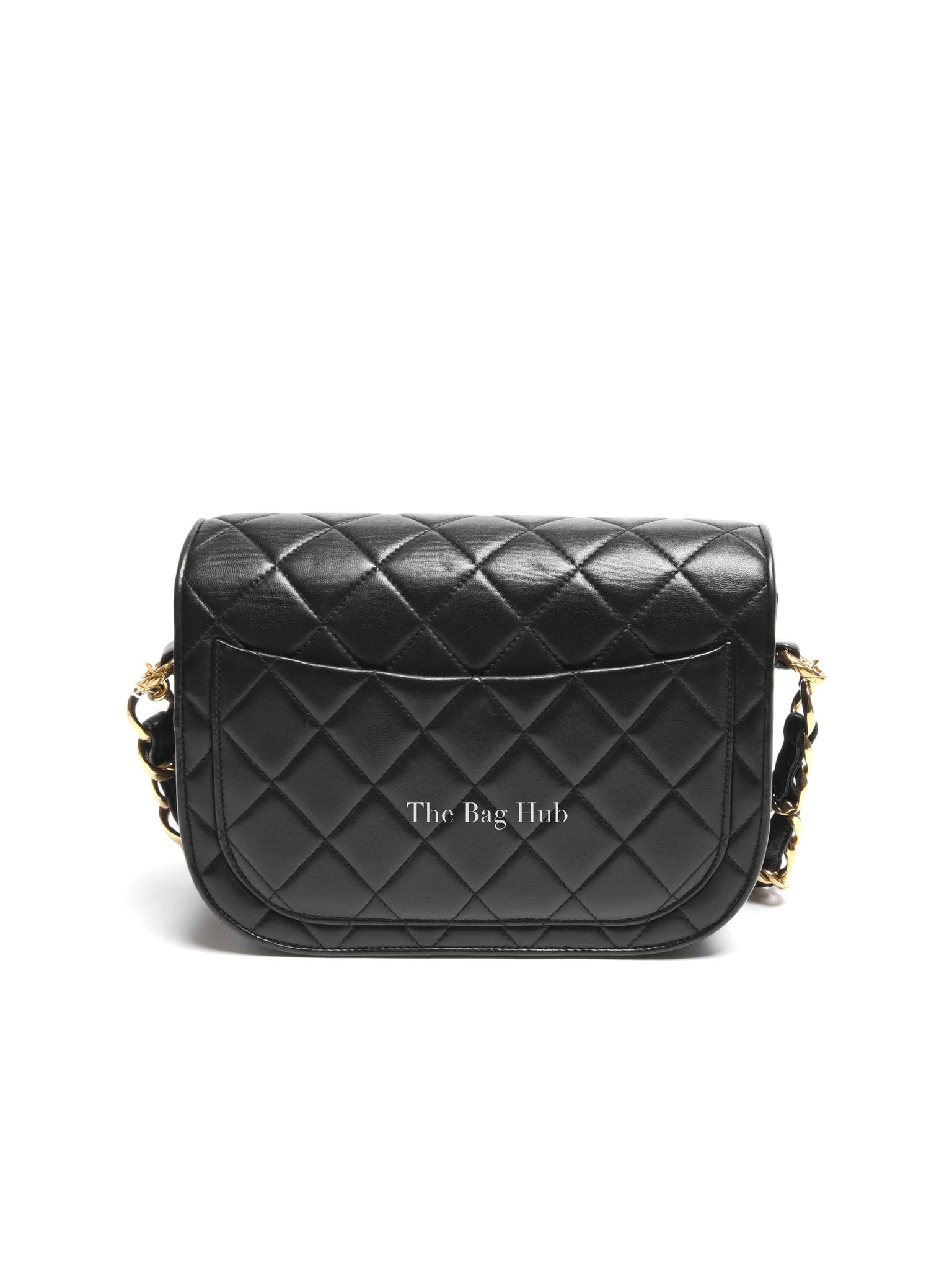 Chanel Black Lambskin Chain Shoulder Bag