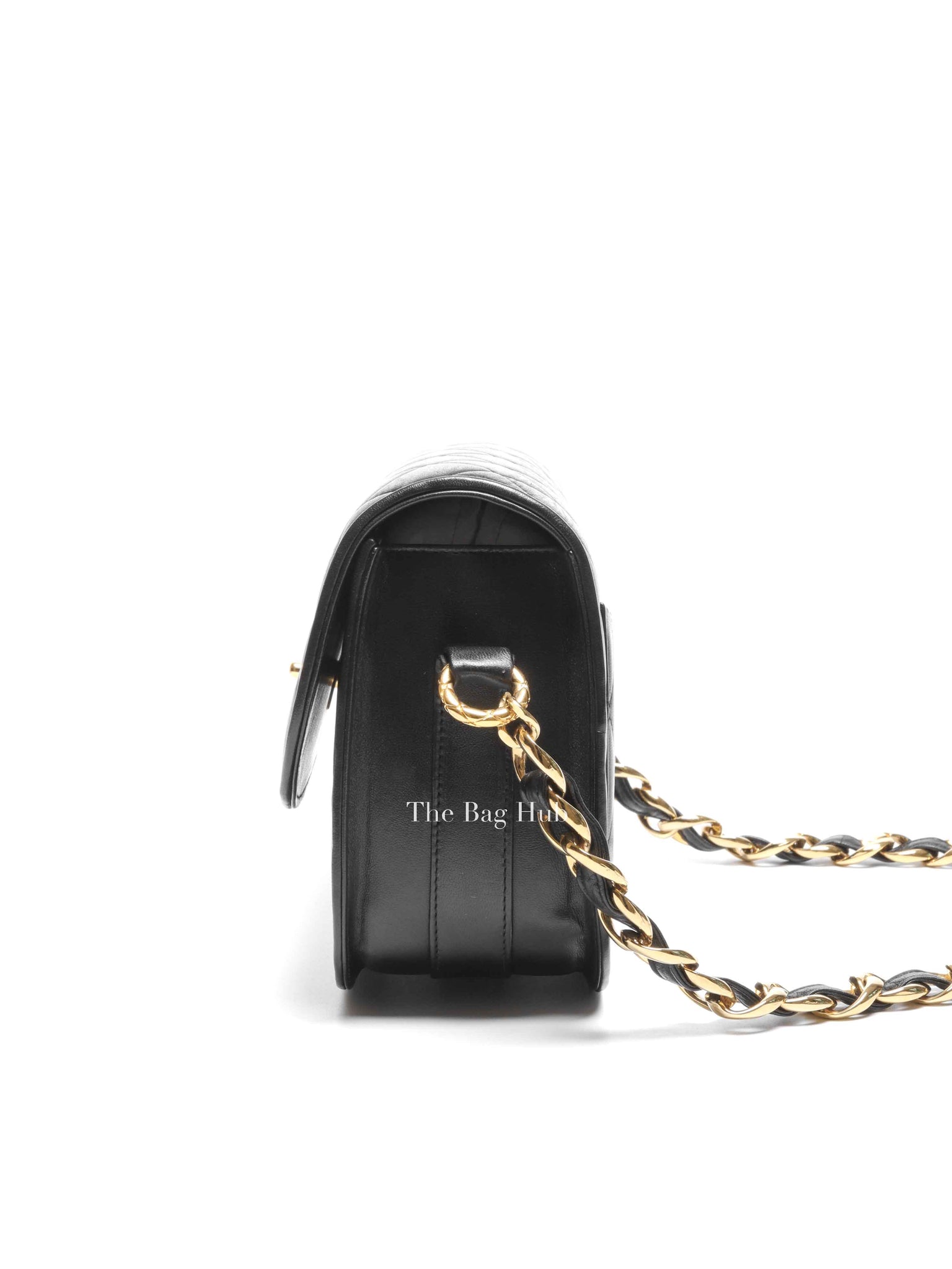 Chanel Black Lambskin Chain Shoulder Bag