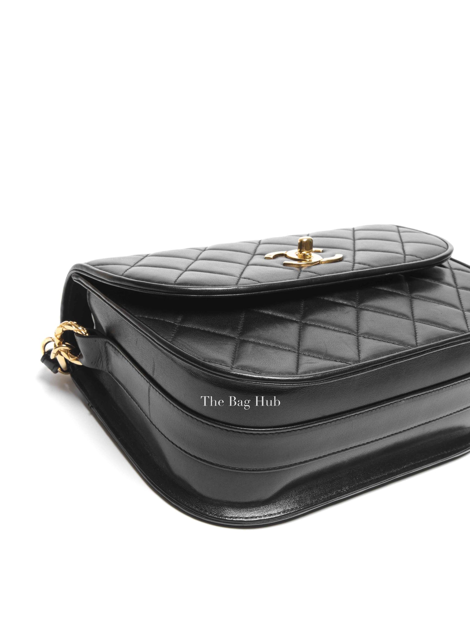 Chanel Black Lambskin Chain Shoulder Bag