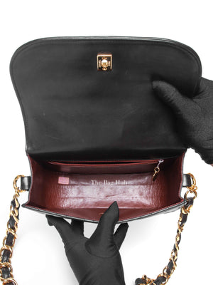 Chanel Black Lambskin Chain Shoulder Bag