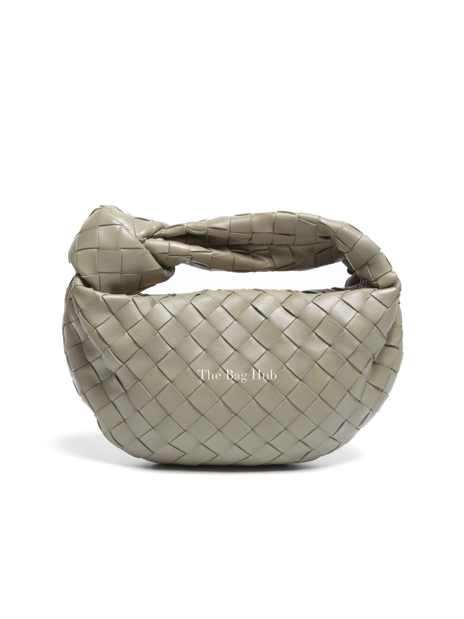 Bottega Veneta Travertine Intrecciato Leather Mini Jodie Top Handle Bag
