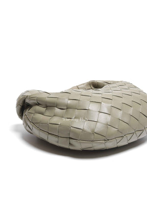 Bottega Veneta Travertine Intrecciato Leather Mini Jodie Top Handle Bag