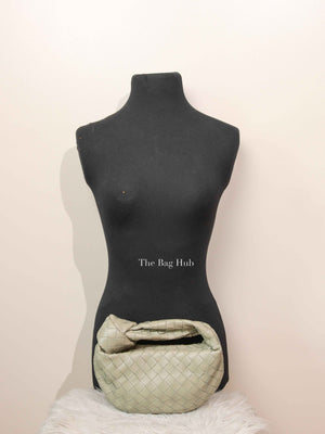 Bottega Veneta Travertine Intrecciato Leather Mini Jodie Top Handle Bag