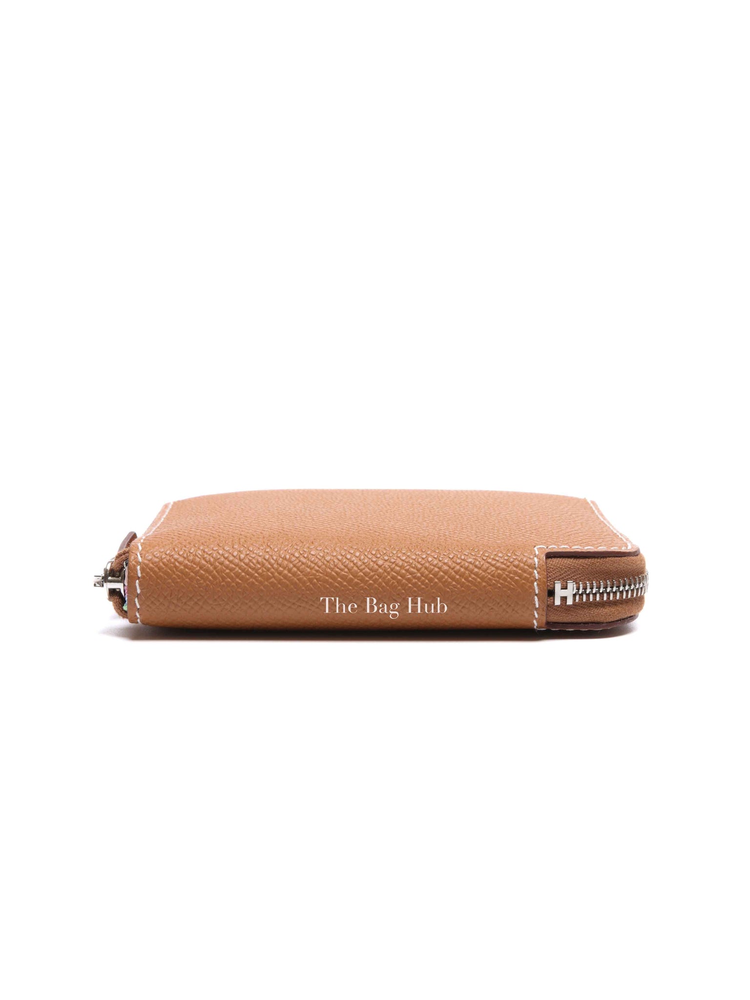 Hermes Gold Leather Silk'In Compact Wallet