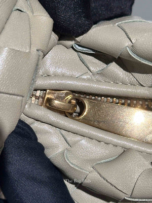 Bottega Veneta Travertine Intrecciato Leather Mini Jodie Top Handle Bag