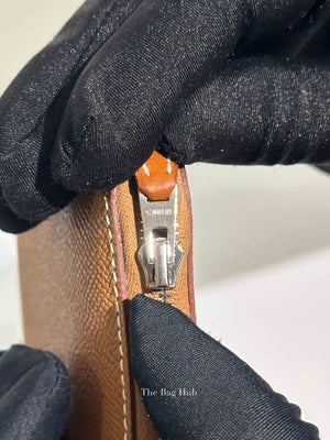 Hermes Gold Leather Silk'In Compact Wallet
