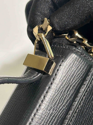 Givenchy Black Textured Calfskin Mini Pandora Box Chain Crossbody Bag