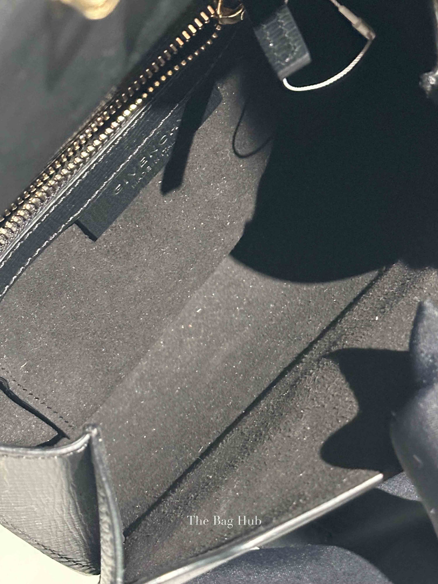 Givenchy Black Textured Calfskin Mini Pandora Box Chain Crossbody Bag
