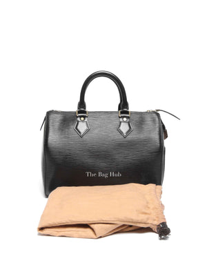 Louis Vuitton Black Epi Leather Speedy 25 Bag