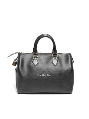 Louis Vuitton Black Epi Leather Speedy 25 Bag