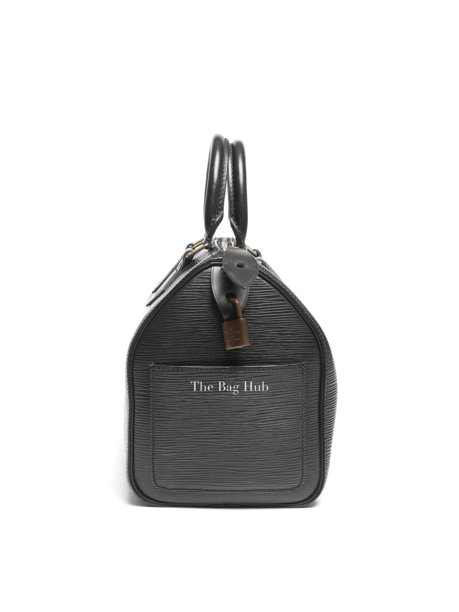Louis Vuitton Black Epi Leather Speedy 25 Bag