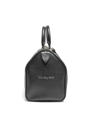 Louis Vuitton Black Epi Leather Speedy 25 Bag