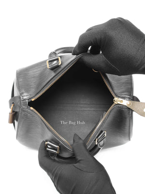 Louis Vuitton Black Epi Leather Speedy 25 Bag