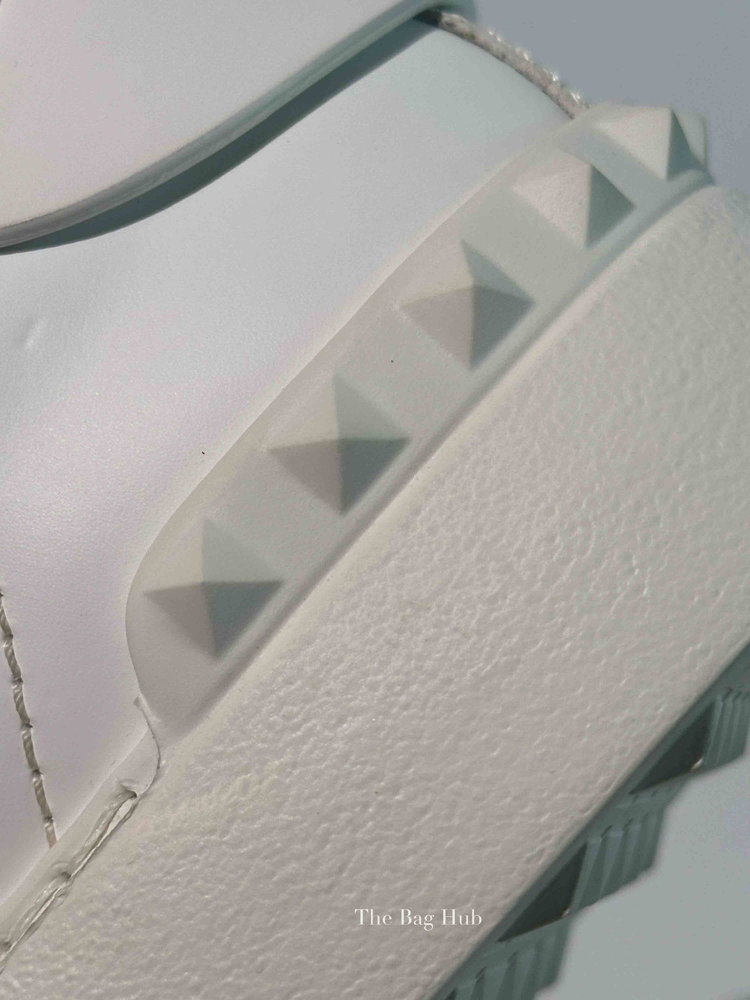 Valentino White Leather Rockstud Untitled Sneakers Size 36