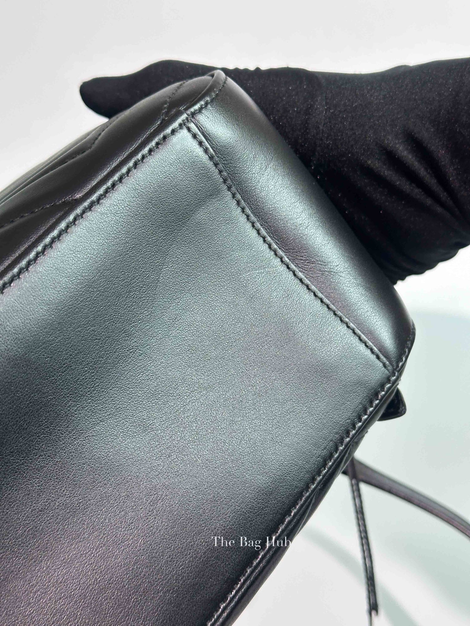 Gucci Black Calfskin Matelasse GG Marmont Dome Backpack