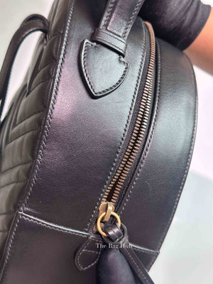 Gucci Black Calfskin Matelasse GG Marmont Dome Backpack