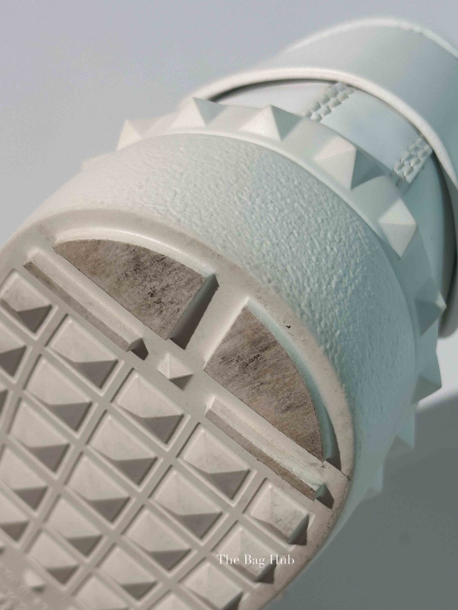 Valentino White Leather Rockstud Untitled Sneakers Size 36