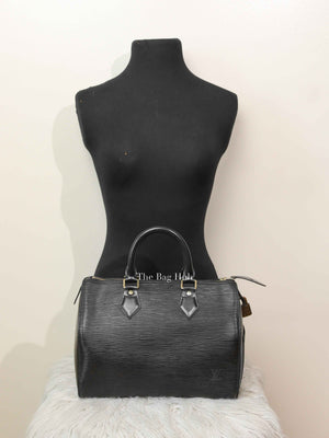 Louis Vuitton Black Epi Leather Speedy 25 Bag