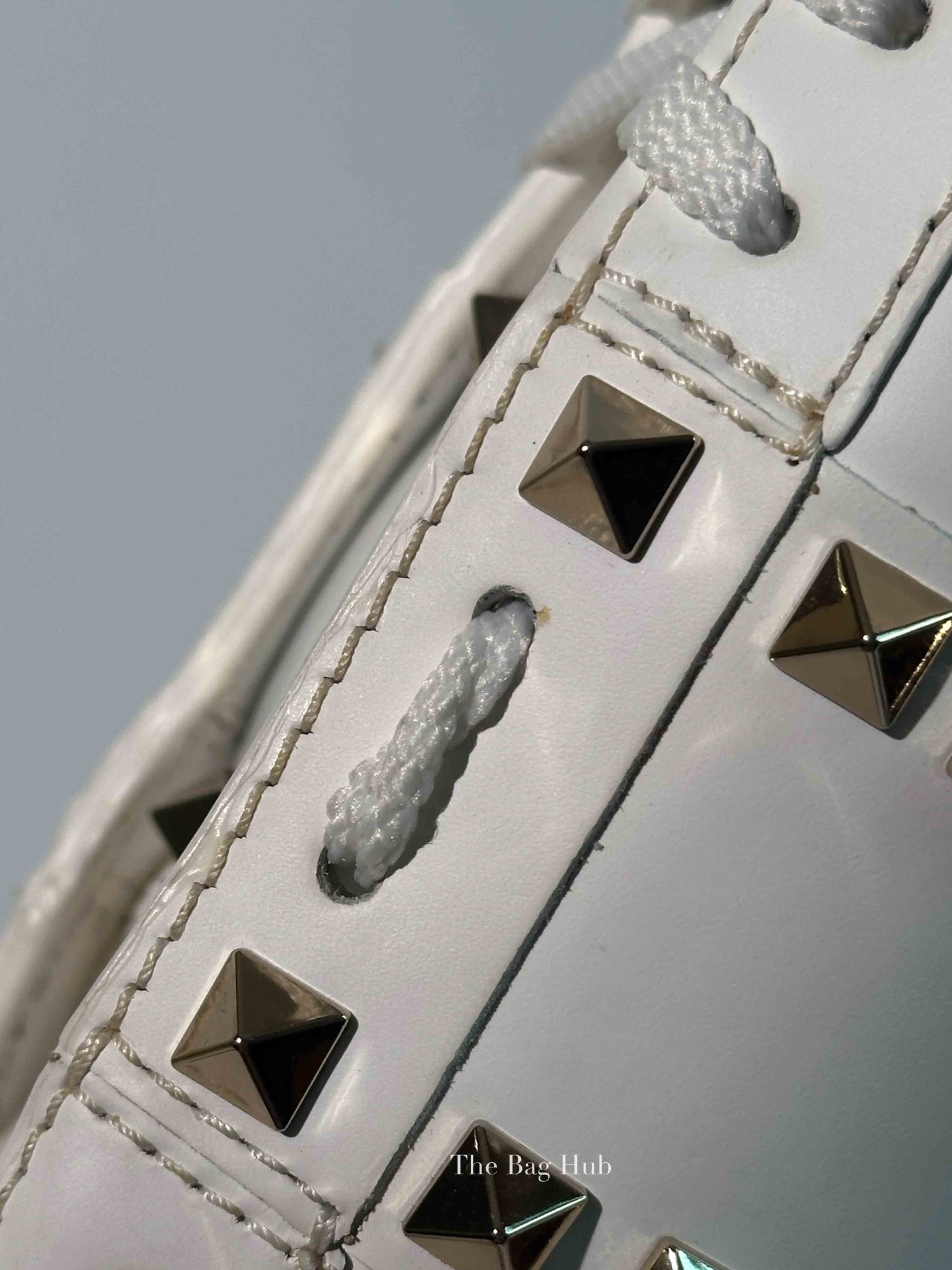 Valentino White Leather Rockstud Untitled Sneakers Size 36