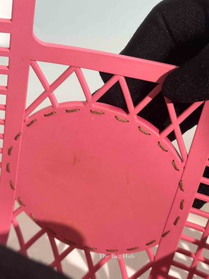 Fendi Rosa Matte Recycled Plastic Vitello Liberty Small Basket