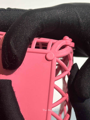 Fendi Rosa Matte Recycled Plastic Vitello Liberty Small Basket