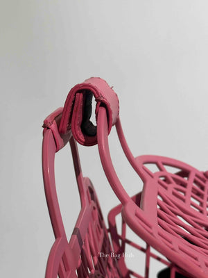 Fendi Rosa Matte Recycled Plastic Vitello Liberty Small Basket
