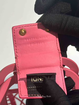 Fendi Rosa Matte Recycled Plastic Vitello Liberty Small Basket