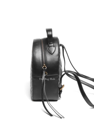 Gucci Black Calfskin Matelasse GG Marmont Dome Backpack