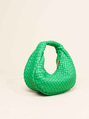 Bottega Veneta Parakeet Green Intrecciato Leather Mini Padded Jodie Hobo Bag