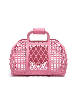 Fendi Rosa Matte Recycled Plastic Vitello Liberty Small Basket