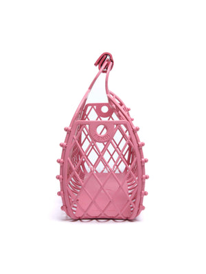 Fendi Rosa Matte Recycled Plastic Vitello Liberty Small Basket
