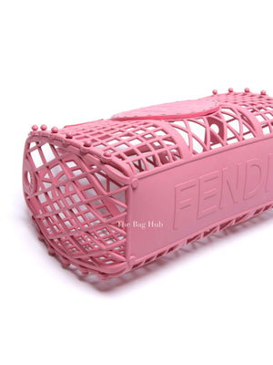 Fendi Rosa Matte Recycled Plastic Vitello Liberty Small Basket