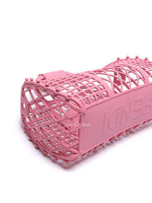 Fendi Rosa Matte Recycled Plastic Vitello Liberty Small Basket