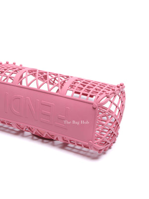 Fendi Rosa Matte Recycled Plastic Vitello Liberty Small Basket