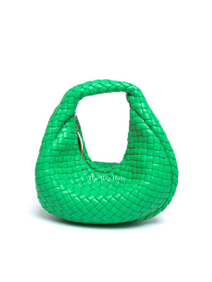 Bottega Veneta Parakeet Green Intrecciato Leather Mini Padded Jodie Hobo Bag