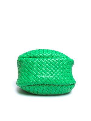 Bottega Veneta Parakeet Green Intrecciato Leather Mini Padded Jodie Hobo Bag