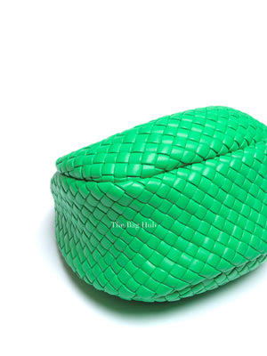 Bottega Veneta Parakeet Green Intrecciato Leather Mini Padded Jodie Hobo Bag