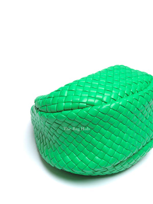 Bottega Veneta Parakeet Green Intrecciato Leather Mini Padded Jodie Hobo Bag