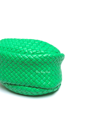 Bottega Veneta Parakeet Green Intrecciato Leather Mini Padded Jodie Hobo Bag
