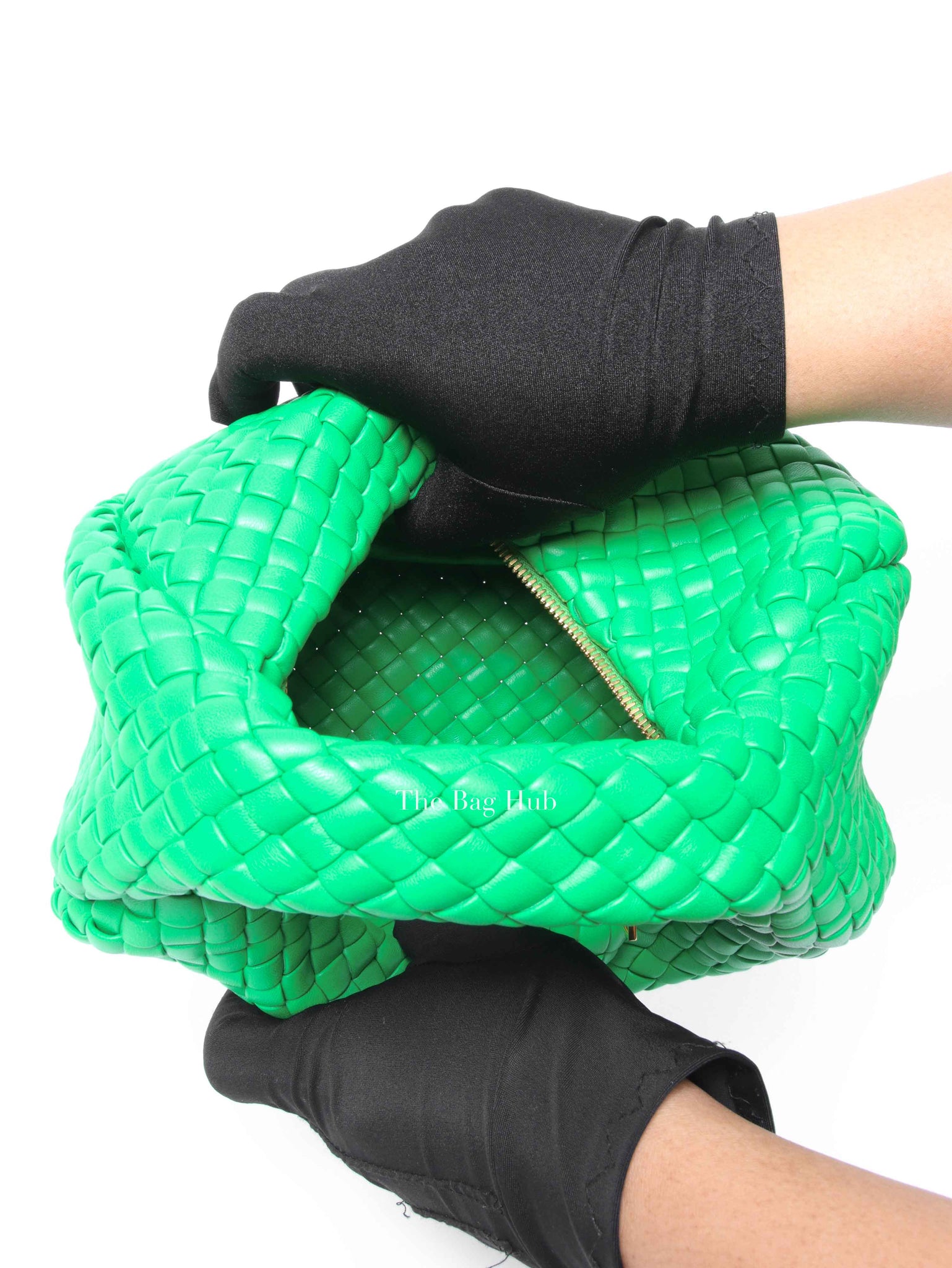 Bottega Veneta Parakeet Green Intrecciato Leather Mini Padded Jodie Hobo Bag