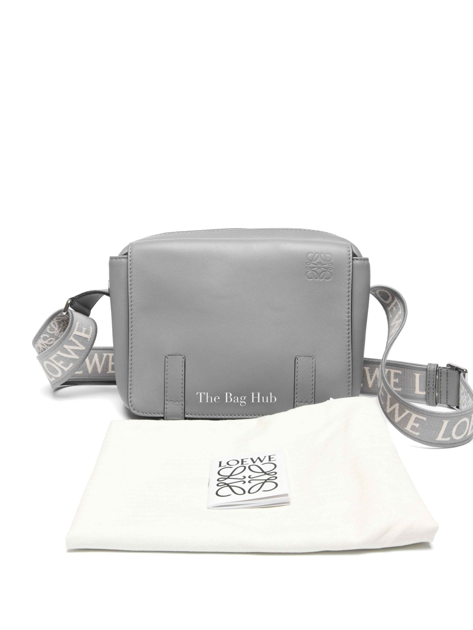 Loewe Gray Calfskin Military Messenger XS Bag