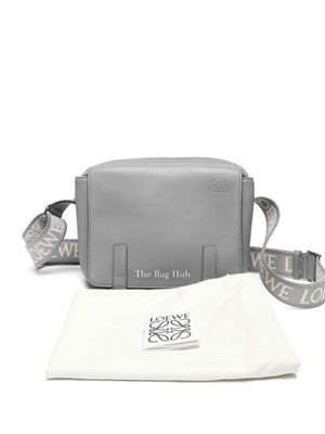 Loewe Gray Calfskin Military Messenger XS Bag