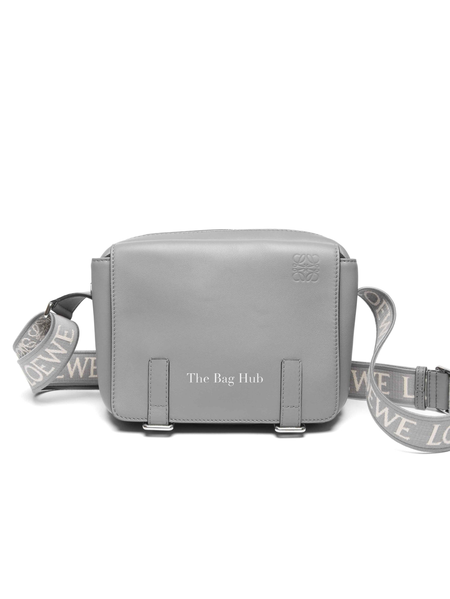 Loewe Gray Calfskin Military Messenger XS Bag