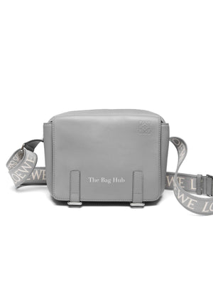 Loewe Gray Calfskin Military Messenger XS Bag