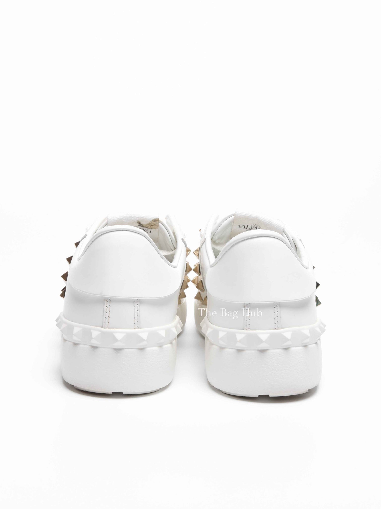 Valentino White Leather Rockstud Untitled Sneakers Size 36