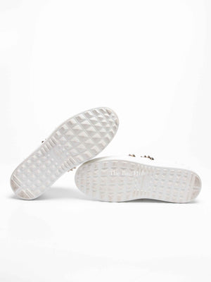 Valentino White Leather Rockstud Untitled Sneakers Size 36