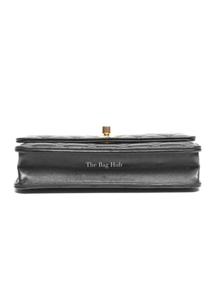 Chanel Black Lambskin Quilted Pillow Crush Wallet On Chain