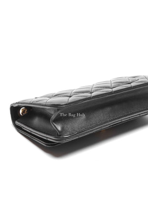 Chanel Black Lambskin Quilted Pillow Crush Wallet On Chain