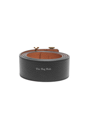 Louis Vuitton Brown/Black Leather Initiales Reversible Belt 40mm Size 95/38