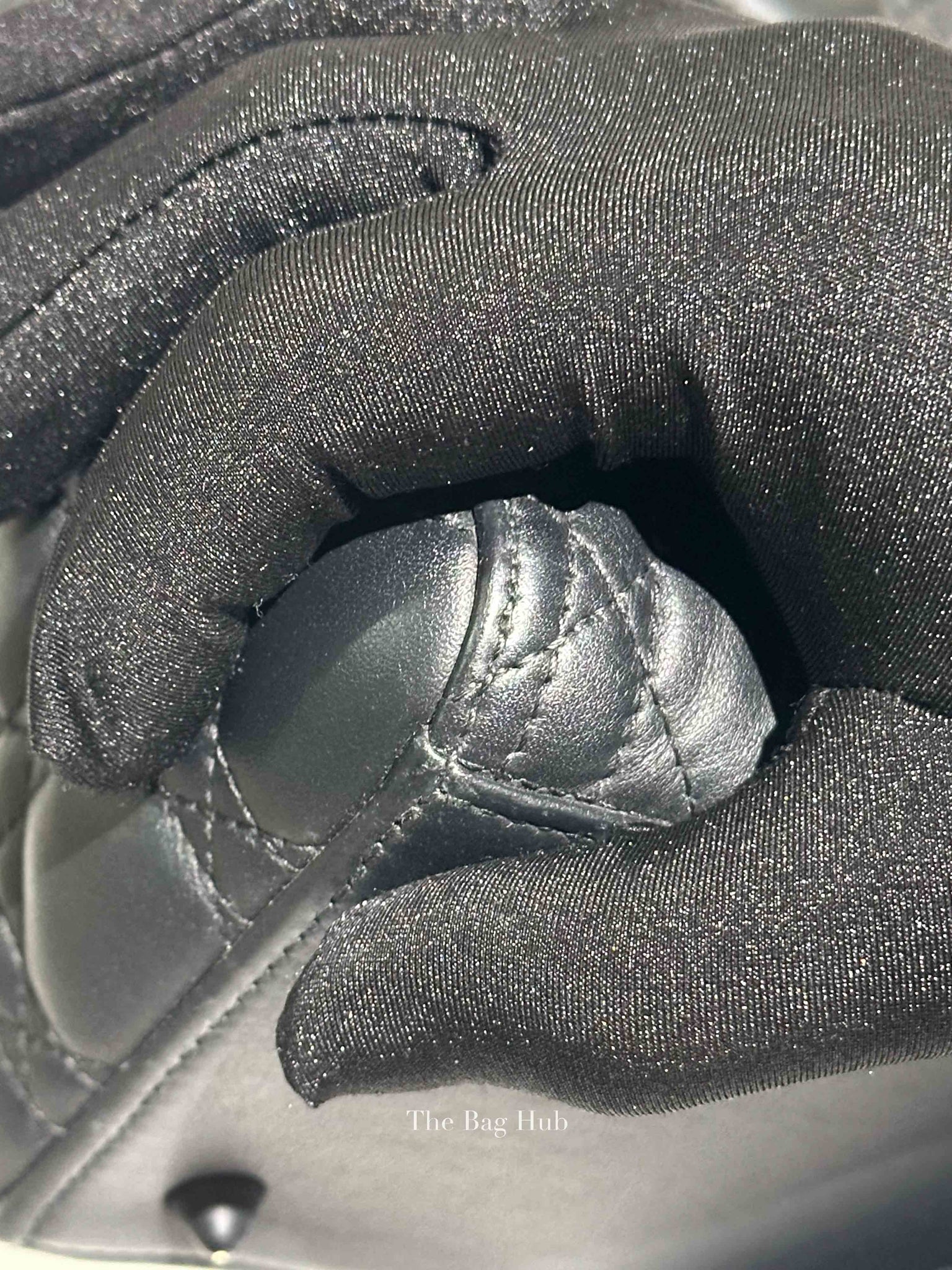 Dior Matte Black Lambskin Lady Dior Medium Bag